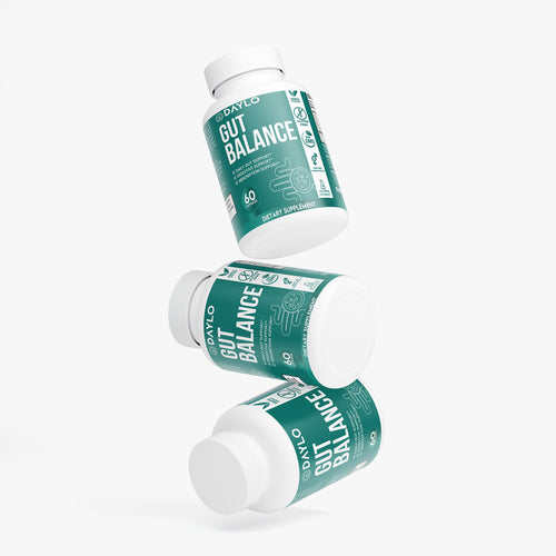DAYLO Gut Balance supplement bottle side label